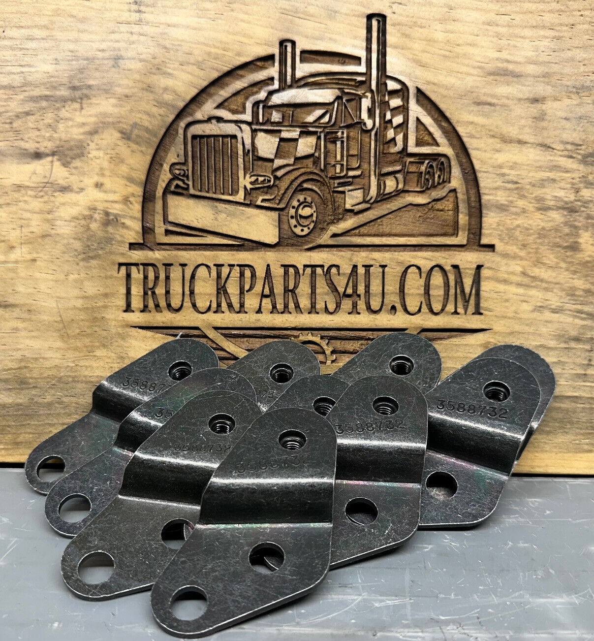 Top view of Volvo Penta 3588732 belt guard bracket – new genuine NOS engine part